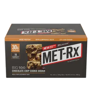 MET-RX Big 100 Chocolate Chip Cookie Dough Protein Bars