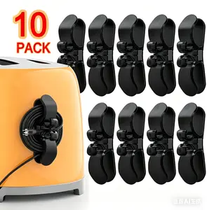 valentine's gift for wife Cord Organizer for Appliances 10 Pack Durable Rubber Cord Wrapper for Kitchen & Office Adhesive Stable Design Easy Storage Home Appliance Cord Hider Home Storage Hook