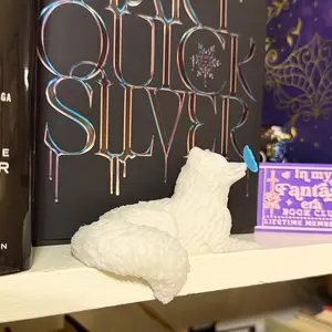 Arctic Fox with Butterfly Shelf Sitter | Quicksilver Inspired