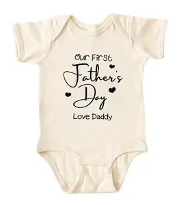 [Lunicora] Love Daddy Our First Father's Day Onesie, Funny Baby Bodysuit, Sarcastic Novelty Baby Onesie, Funny Infant Onesie