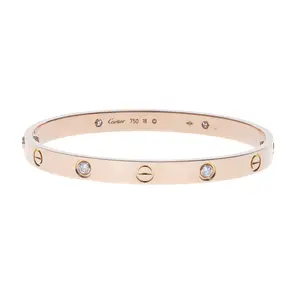 Pre-owned Cartier Love Bangle Bracelet Size 18