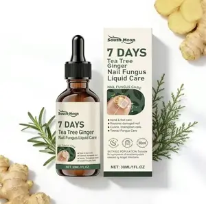 Natural Tea Tree Ginger Nail Repair Serum 30ml, Triple Action Strengthening & Renewal Liquid for Damaged Nails, Salon-Quality Hydrating Care