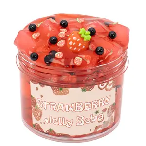 1pc Crystal slime, fruit puree, coconut crystal puree, a soft and stretchable, Soft Squishy children's squeeze toy, perfect for birthdays, parties, Valentine's Day, Easter, and Christmas gifts