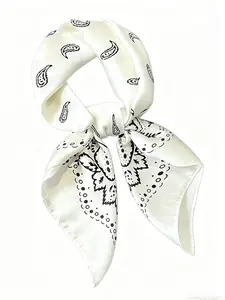 Fashionable Patchwork Print Square Scarf, Casual Soft Comfortable Shawl for Women & Men, Paisley Print Scarf, Fashion Accessories for Daily Wear