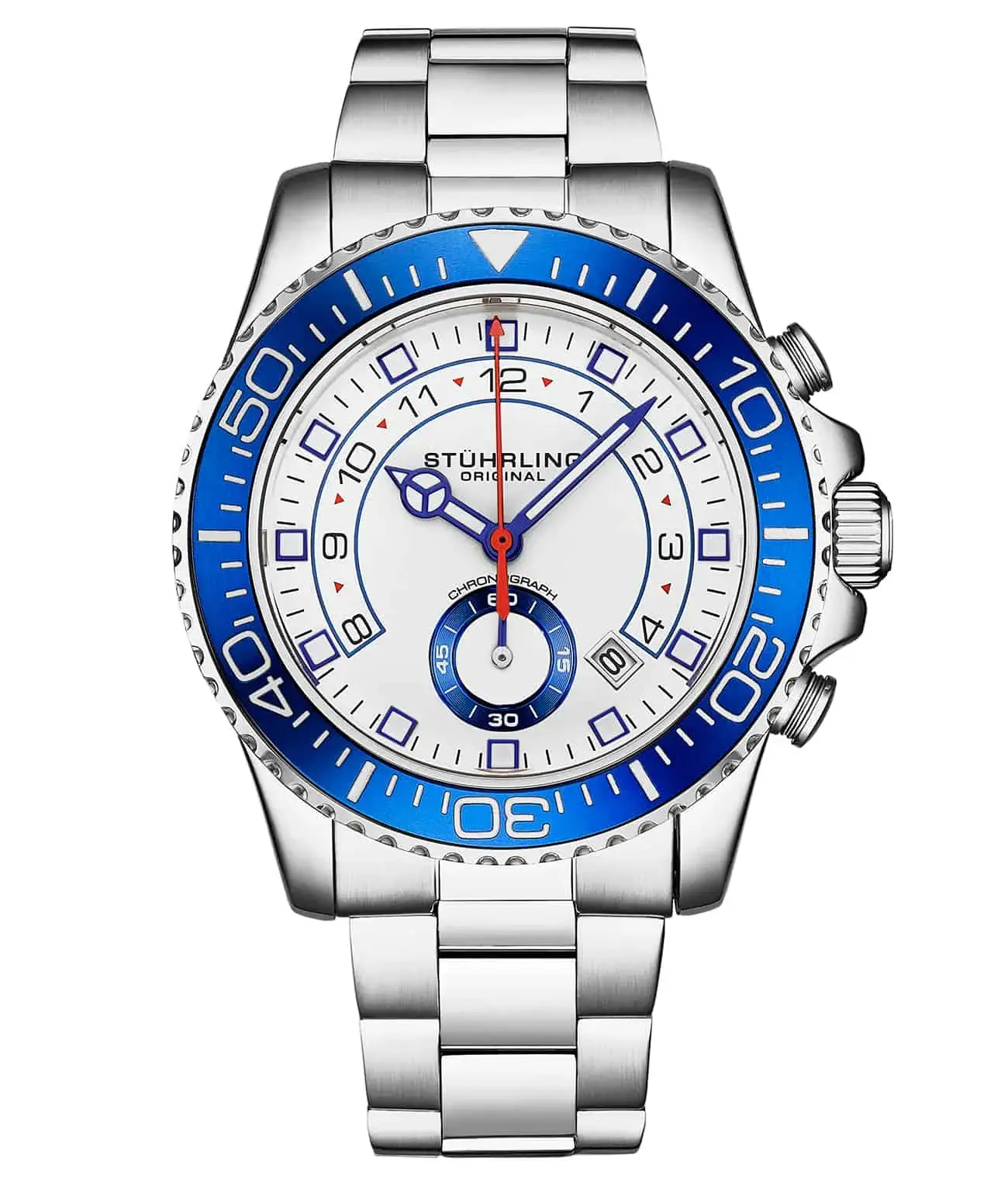 Men's Classic Quartz Chronograph Watch, 42mm Diver Style with a Stainless Steel Band, Coin Edge Bezel Grip, and 10 ATM Water Resistance, Waterproof Wristwatch, Luminous, Swimming, Steel Strap, Watches, Chic Fashion Men's Watches