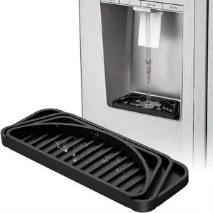 Refrigerator Drip Tray Collector, MultipurposeNon-slip Splash Proof Cuttable Refrigerator Drip Tray,Silicone Fridge Splash Pad for Refrigerator, Ice and WaterDispenser, Dorm Kitchen Appliances, Splash Guard Gutter