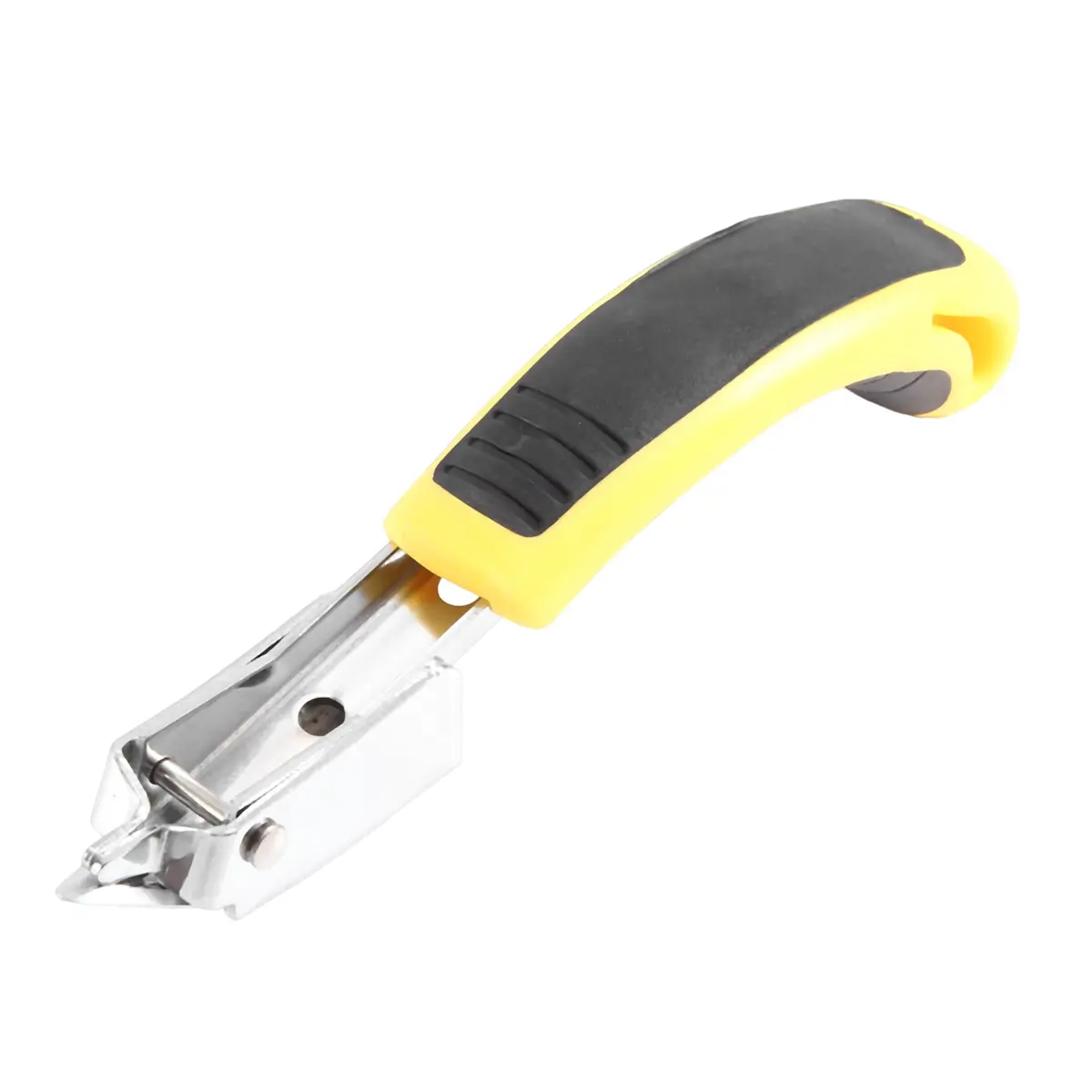 Heavy Duty Upholstery Staple Remover Nail Puller - Black,Yellow,Silver, Dual Rubber Non-Slip Handle, Ergonomic Leverage Design, Quick and Easy to Remove Staples, Surface-Safe Nail Removal Hand Tool for Furniture,Floors