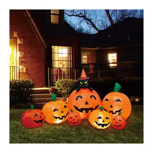 Joiedomi 7 Ft Pumpkin Patch with Cat Inflatable