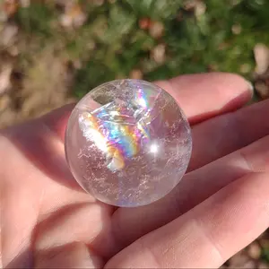 Clear quartz sphere