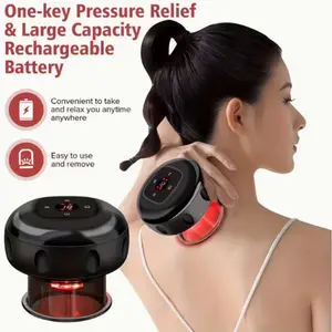 Electric Cupping Therapy Set with Remote Control, Bonus Travel Case, Smart Cupping Therapy Massager for Massage Therapy, Red Light & Heated Suction Cups for Body Relaxation