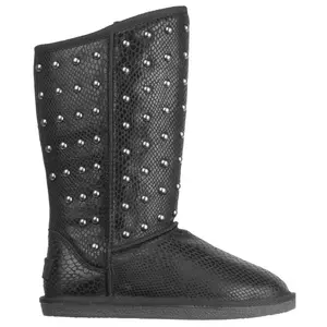 Lugz Womens Kimi Studded Round Toe Pull On Casual Boots Mid Calf - Black