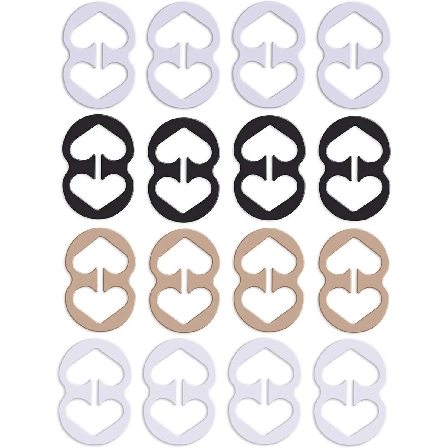 16 count Bra Strap Clips to Make Racerback - Bra Strap Holders for Slipping, Bra Clips for  Straps - Bra Converter Cleavage