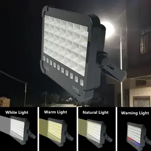 1pc Solar-Powered Portable LED Camping Light - 4800mAh Rechargeable Battery,, Multi-Mode (White/Warm/Natural/Warning Light) for Outdoor Camping, Fishing, Emergencies & Power Outages, Camping Gadgets