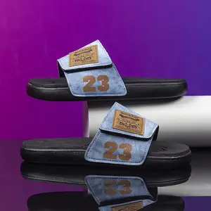 Fashionable casual sports slippers, featuring an adjustable upper, anti-slip and wear-resistant thick sole, suitable for both indoor and outdoor use as a slip-on