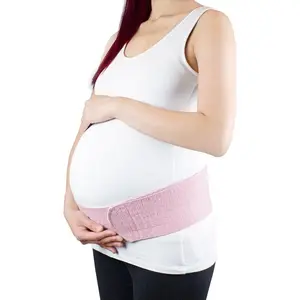 Maternity Belt & Post Partum Waist Binder - Adjustable Belly Band for Pregnancy - Relieve Tired Muscles, Support for Prenatal and Postpartum Comfort, MS61, Pink, One Size