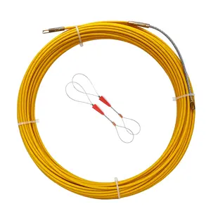 3mm/0.118in 15m 30m Fiberglass Fish Tape Rod Wire Cable Puller Wiring Reel Conduit Duct Rodder Running Puller