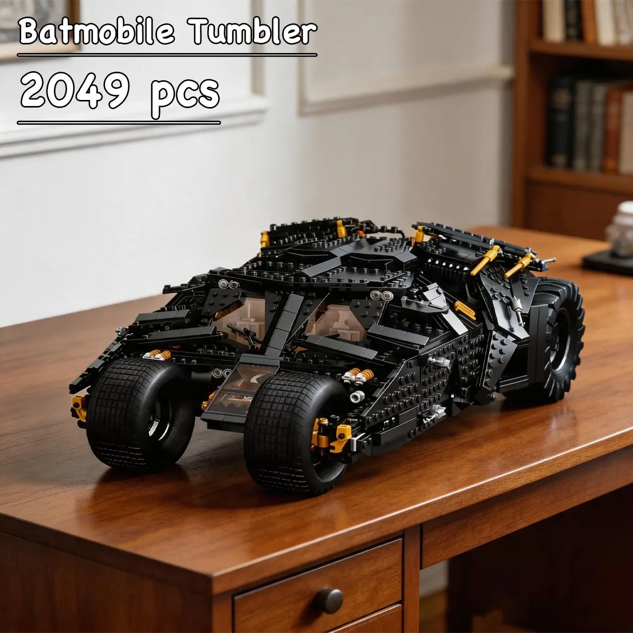 2049 Pcs Bat Battle Car Building Blocks Puzzle Set, Building Sets, Compatible with Model 76240, Educational Toy Kit for Kids, Fun Construction Game