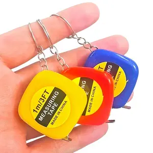 5pcs Retractable Tape Measure with Keychain, 1m/3ft Mini Portable, Inch and Centimeter Dual Scale, Easy Reading, Ideal for Daily Use, Party, School