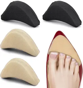 2 Pairs Soft Sponge Adjustable Shoe Filler , Big Toe Plug Foot Brace Shoe Pads Unisex Shoe Too