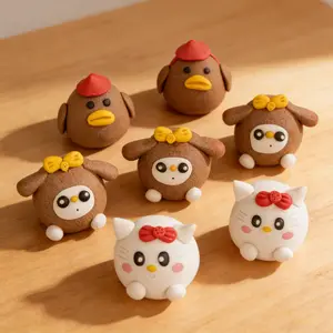 Handmade Ceramic Animal Mini Figurines – Cute Desk Decor