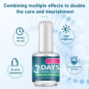 MREGB Keratin & Amino Acid Nail Strengthener, Clear Cuticle Oil Treatment for Nail Growth. Deep Moisturizing Hardener with Aloe & Macadamia for Weak, Brittle Nails & Dry Hands. Professional Nail Care (16ml*3).