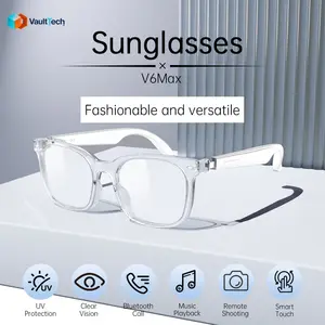 Voice Activated Smart Glasses with UV Protection Wireless Bluetooth Audio Sunglasses for Men Women Outdoor Activities 1 Pair