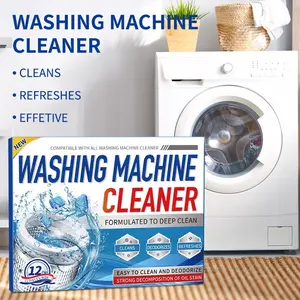 12pcs/24pcs Washing Machine Tub Cleaning Tablets, Automatic Washer Detergent Tablets, Stain Removal, No Pesticide, Ca Prop 65 Compliant