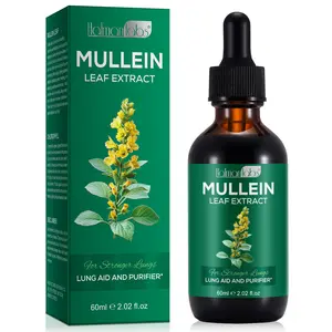 【live】Hatmanlabs  Mullein Leaf&Chlorophyll Extract Drops for Lung, Tincture Drops (60ml) mullein  lung  detox