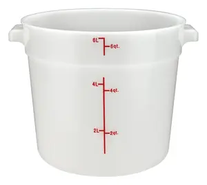 Winco, PPRC-6W, Round Food Storage Containers