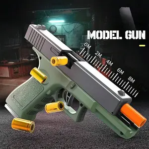 Soft Bullet Gun Toy Gun With Ejection And Rebound, Educational Toy Model For   And , For Outdoor Shooting Games, Khaki/Black, Youngsters Play Pistol