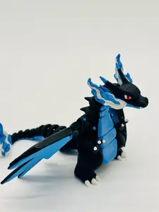 Articulated Mega Charizard X Flexi 3D Printed Dragon