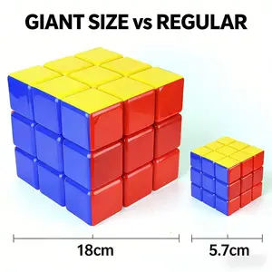 18cm 3x3x3 Super Big Magic Megaminx - Giant Speed Cube, Ideal for Kids & Cube Lovers! Educational Toy, Great Gift for Holidays - Brain - boosting Puzzle & Cool Decoration