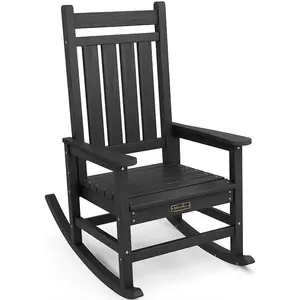 SEWALL HDPE Rocking Chair, Oversized Outdoor Rocking Chair for Adults, Patio Rocking Chairs for Porch
