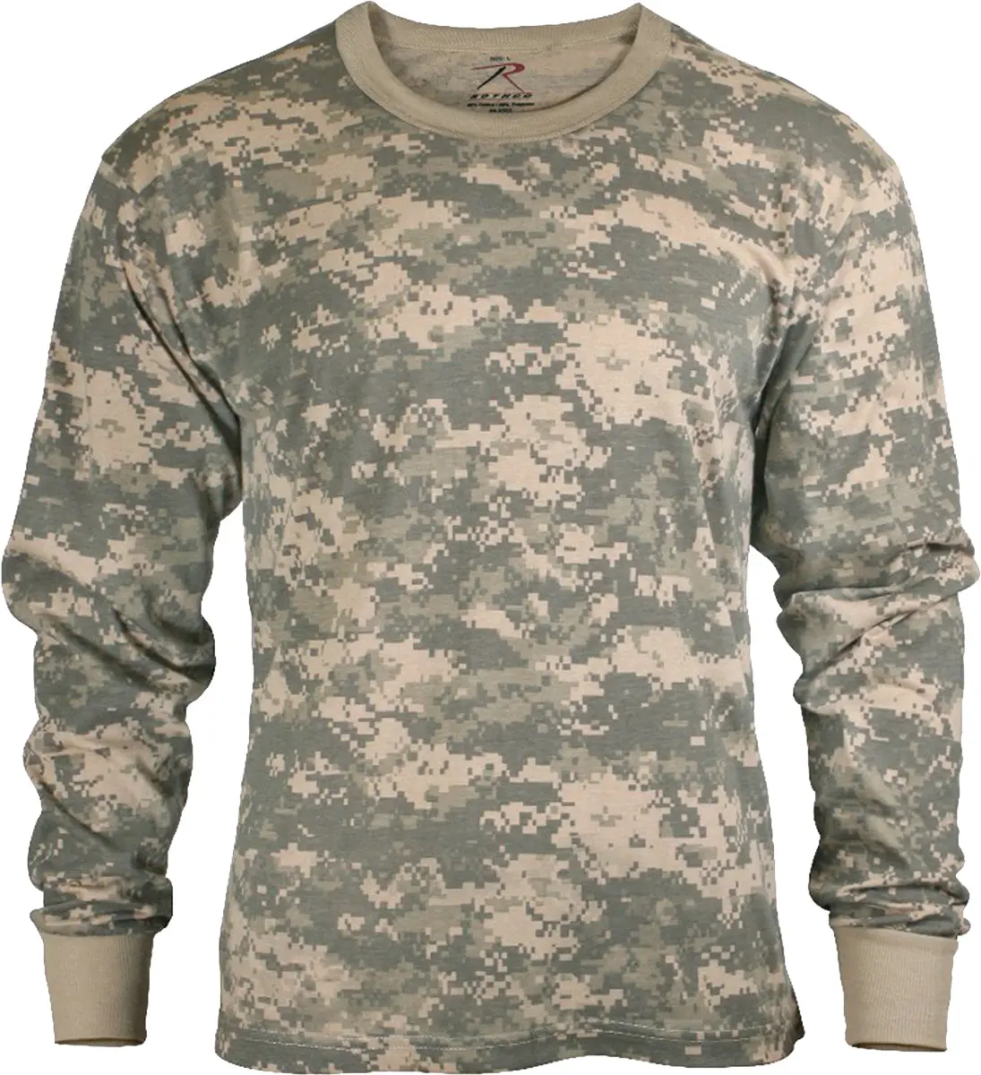ACU Digital Camo - Tactical Long Sleeve T-Shirt, Poly/Cotton