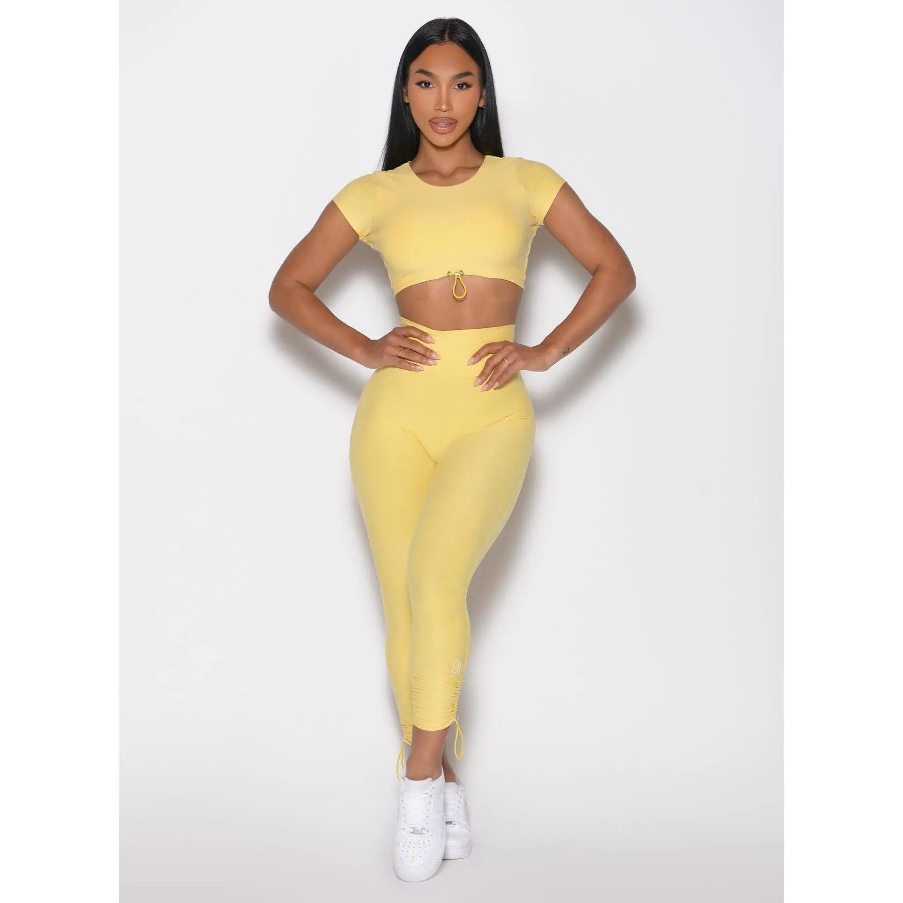 Women's Toggle Pull Leggings - Soft, Comfortable Fitted High-Stretch Activewear Bottoms, Soft Fabric Leggings, High Stretch Leggings