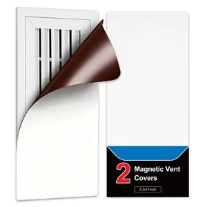 Strong Magnetic Vent Covers 2-Pack, Draft Stopper, 5.3x12 Inch Vent Covers for Home Flooring, Walls & Ceilings, Ideal for Rvs & Hvac Systems