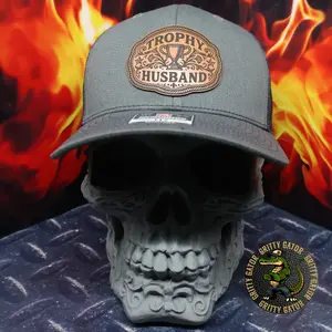 Trophy Husband Patch Hat Richardson 112 Trucker Hat Leatherette Patch Hat from Gritty Gator