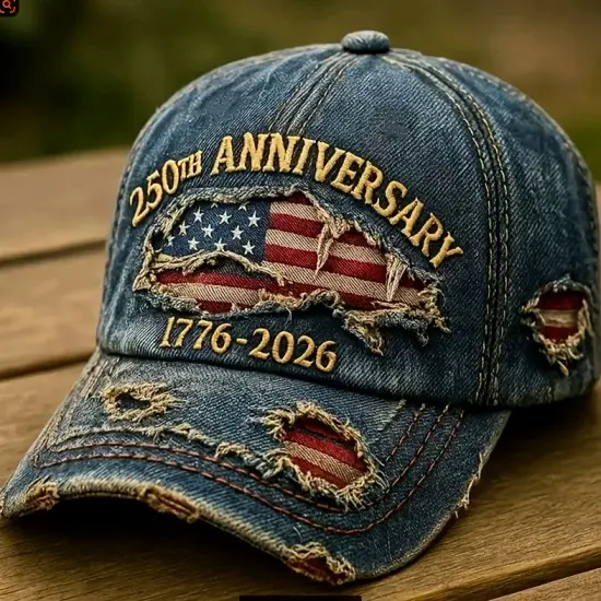 3D Ripped Hole Baseball Cap, Blue