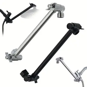 Adjustable Shower Arm, 1 Count Stainless Steel Shower Extension Arm, Shower Head Extension Arm, Bathroom Accessories [without Shower Head]