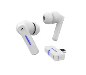 Middle Rabbit SW4 True 2.4G Bluetooth Low Latency Earbuds with USB Wireless Dongle: Long Battery Life, Microphone, Ideal for PC, Laptop, Office, and Desktop Use