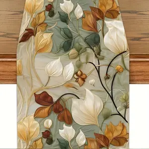 Floral Print Table Runner, Vintage Style Tablecloth, Table Decoration Supplies for Home Kitchen Dining Room, Decor Accessories