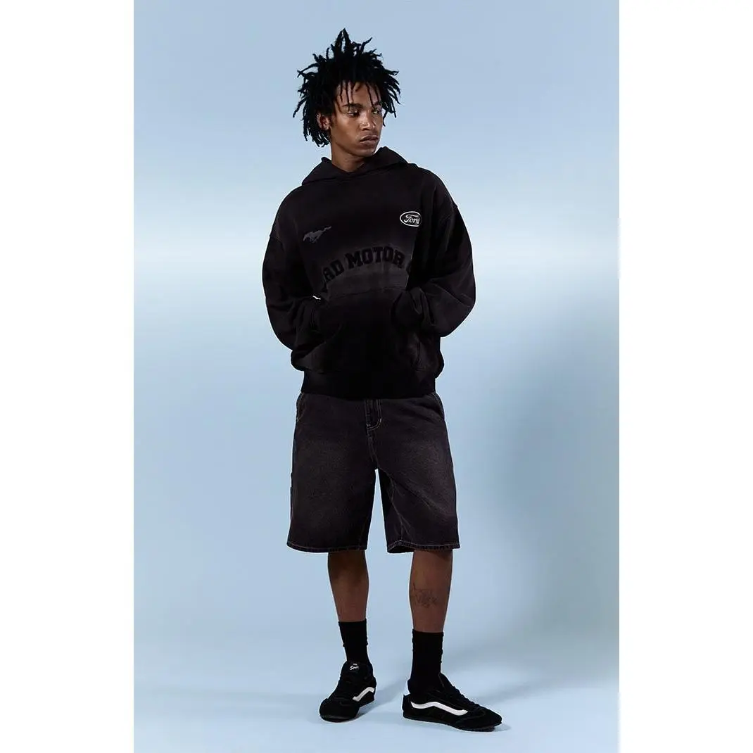 Pacsun Men's Parker Baggy Jean Shorts Carpenter Black Pacsun Men's Parker Baggy Jean Shorts Carpenter Black