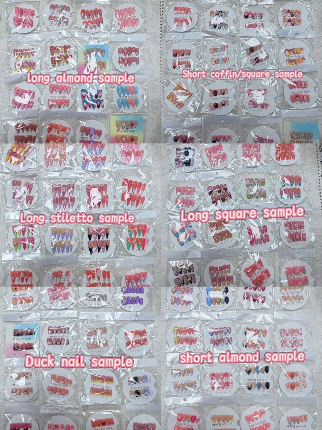 Fifi: $40 for 27 pairs selectable size+length+shape with random styles
