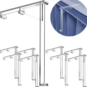 8PCS 3.5 Inch Clear Plastic Vertical Blind Valance Clip, Hidden Installation Bracket Vertical Blinds Replacement Part