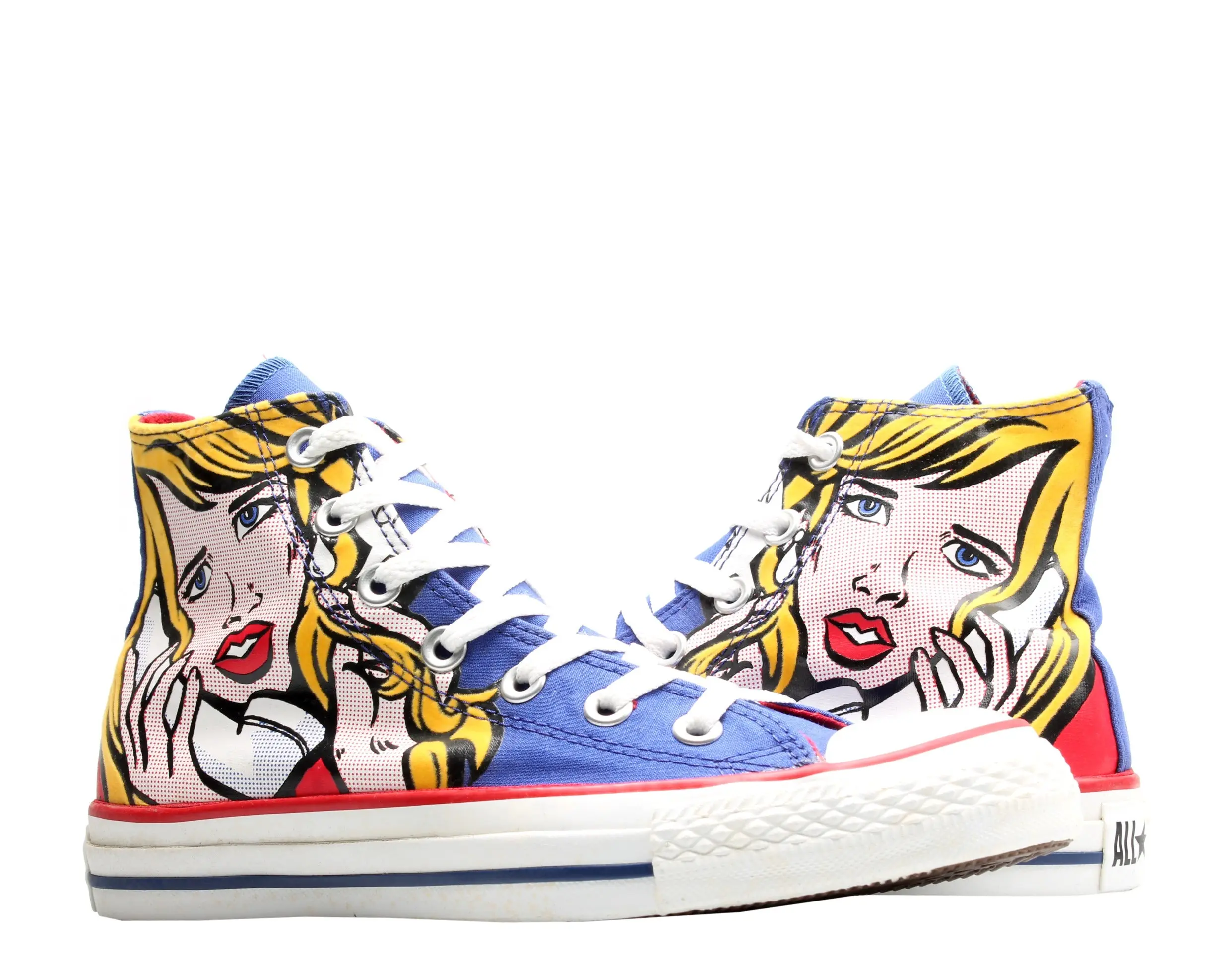 Converse Chuck Taylor All Star Pop Art Print Hi Sneaker in Royal/Yellow