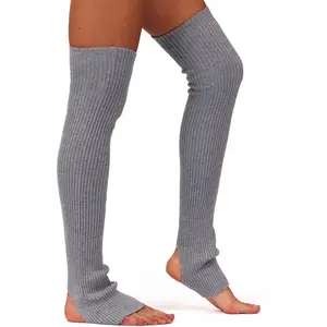 Womens Wool Leg Warmers Winter 28'' Thigh High Long Legwarmers 80s for Yoga Ballet Dance