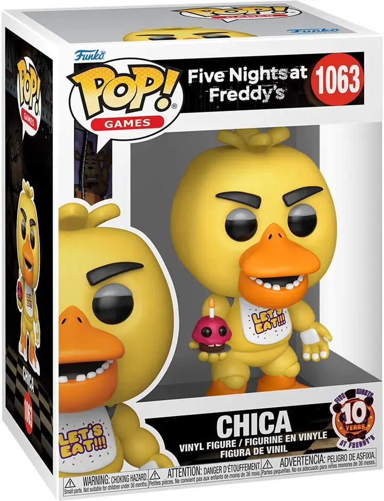 Funko Pop! Five Nights at Freddy's 10th Anniversary - Chica #1063  Collectible Pop Vinyl Figure