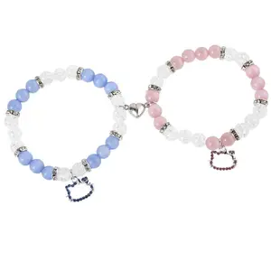 Magnetic Cute Couple Bracelets, Love Distance Matching Bracelets, Valentine's Day Bracelet Gifts, BFF Bracelets, Boyfriend & Girlfriend Love Bracelets For Sisters, Besties & Friends