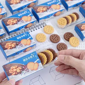 Cute Kawaii Creative Biscuit Eraser Cookie Rubber School Supplies Stationery Novelty Lovely Cake Eraser