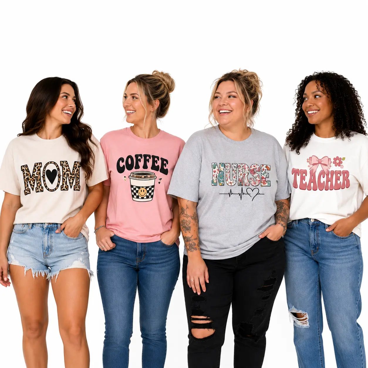Single T-Shirt - Cotton/polyester regular and plus sizes Top Womenswear tees cute shirts Printed Tshirt Casual Stylish Tee Round Neck
